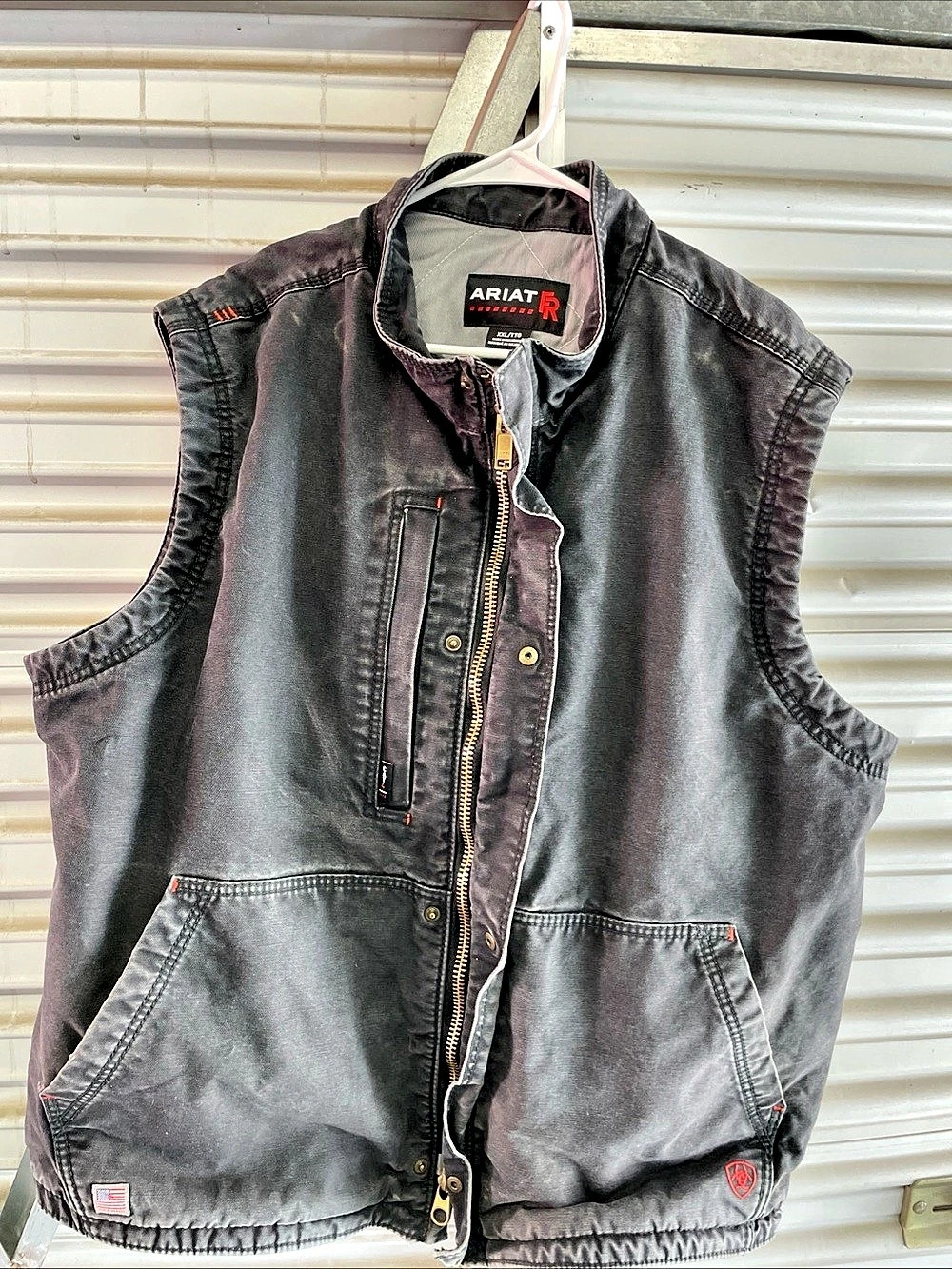 Ariat FR Workhorse Insulated Vest Men's Black Utility Vest XXL
